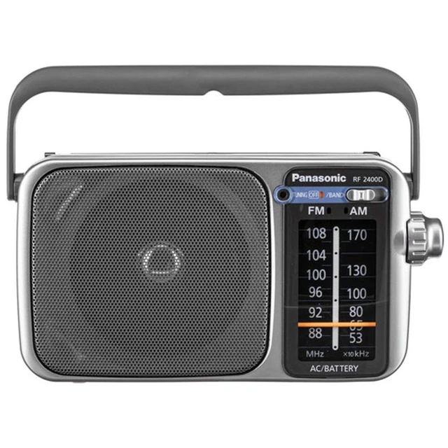 Alt view image 2 of 6 - Rf-2400D Am/FM Radio, Silver/Grey