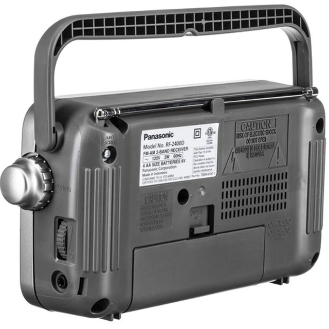 Alt view image 3 of 6 - Rf-2400D Am/FM Radio, Silver/Grey