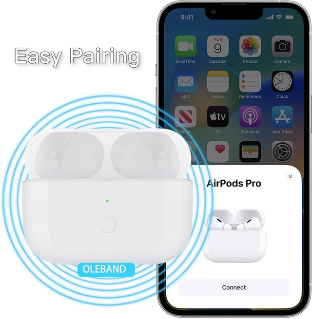 Alt view image 6 of 6 - Case Compatible with Airpods Pro 2&1 Charging Case Easy to Pair Earbuds with Pairing Button,Support Both Wired and Wireless Charging,Compatible with iPods Pro 1st/2nd (White)