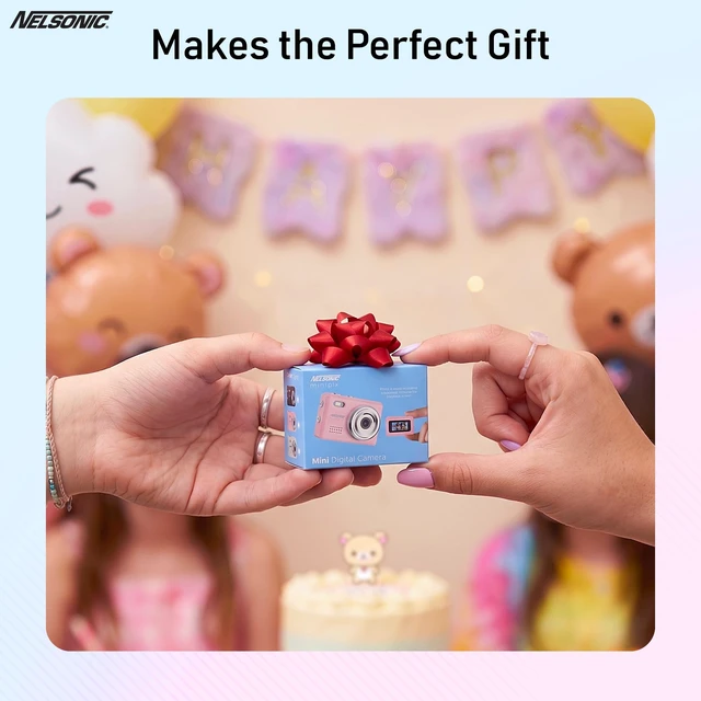 Alt view image 7 of 7 - MiniPix 1080P Digital Keychain Camera, 8GB Card, USB-C, Pink 0.96-inch color screen, 1MP sensor, photo/video capture, pocket size, clip-on design, rechargeable, travel, gifts, teens, 6+