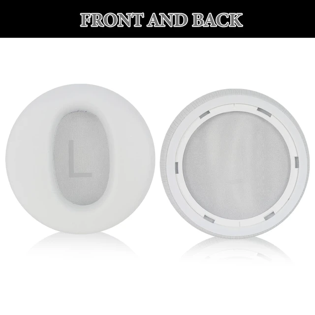 Alt view image 6 of 6 - Noise Earpad Covers for Wyze Headphones Replacement Ear Pads and Headphone Protective Pads, Ear Pad Cushions Made of Soft Protein Leather, Sound Isolating, Memory Foam (White)