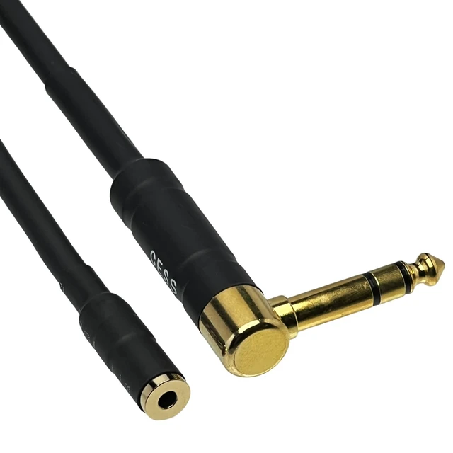 Alt view image 5 of 7 - 1/4 TRS 6.35mm Male to 3.5mm Female Stereo Headphone Audio Adapter Right angle 1/4 male to 1/8 female adapter, 90 degree 6.35mm 3 pole male to 3.5mm female stereo TRS headphone audio converter