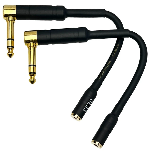 Alt view image 6 of 7 - 1/4 TRS 6.35mm Male to 3.5mm Female Stereo Headphone Audio Adapter Right angle 1/4 male to 1/8 female adapter, 90 degree 6.35mm 3 pole male to 3.5mm female stereo TRS headphone audio converter