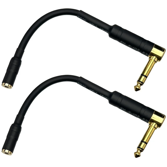 Alt view image 7 of 7 - 1/4 TRS 6.35mm Male to 3.5mm Female Stereo Headphone Audio Adapter Right angle 1/4 male to 1/8 female adapter, 90 degree 6.35mm 3 pole male to 3.5mm female stereo TRS headphone audio converter