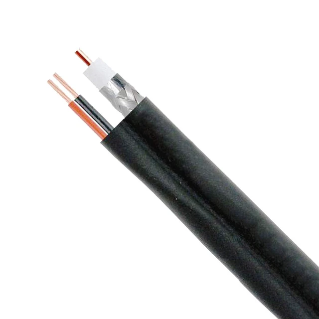 Alt view image 6 of 6 - FiveStarCable Siamese RG6 Coaxial Cable with 18AWG Power Wire 500 ft. Combo CCTV Cable for Security Cameras, DVR, and Video Surveillance Systems RG6/U + 18/2 Color Black