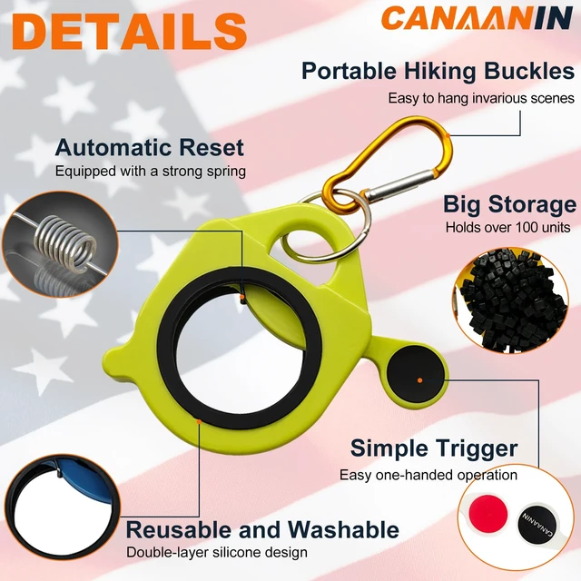 Alt view image 5 of 7 - Zip Tie Holder Cable Tie Holder for Tool Belt Color-Coded Snap-Back Works Gloves, Color Codes Sort Height, Clip Stops Ladder Drops, Reusable Resists Weather, Rust-Proof Outdoor Use