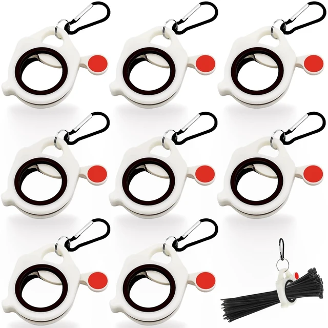 Main image of Zip Tie Organizer Cable Tie Organizer Holder Glow in the Dark Strong Efficient Solution for Electrician Management - Zip Ties Holder Reusable Light Plastic Simple Use (White 8 Pack)