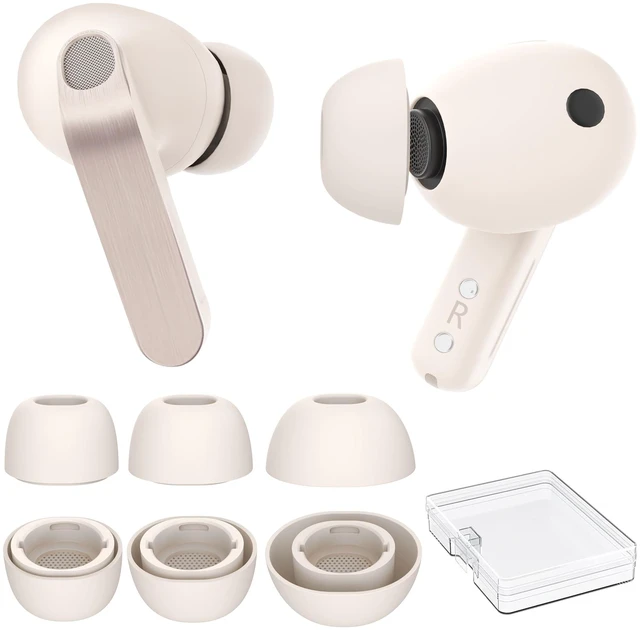 Main image of Ear Tips for Samsung Galaxy Buds4 Pro & Samsung Galaxy Buds3 Pro 3 Pairs S/M/L, Added Storage Box, with Noise Reduction Hole, Built-in Dust Mesh Design, Restore Original, Fits Charging Case