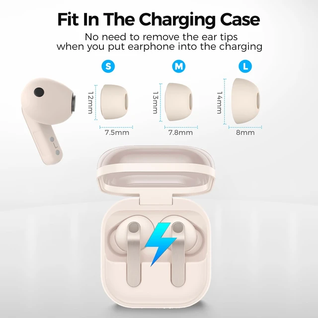 Alt view image 6 of 7 - Ear Tips for Samsung Galaxy Buds4 Pro & Samsung Galaxy Buds3 Pro 3 Pairs S/M/L, Added Storage Box, with Noise Reduction Hole, Built-in Dust Mesh Design, Restore Original, Fits Charging Case