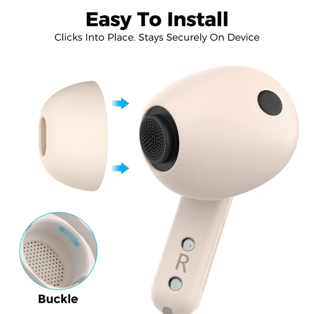 Alt view image 7 of 7 - Ear Tips for Samsung Galaxy Buds4 Pro & Samsung Galaxy Buds3 Pro 3 Pairs S/M/L, Added Storage Box, with Noise Reduction Hole, Built-in Dust Mesh Design, Restore Original, Fits Charging Case