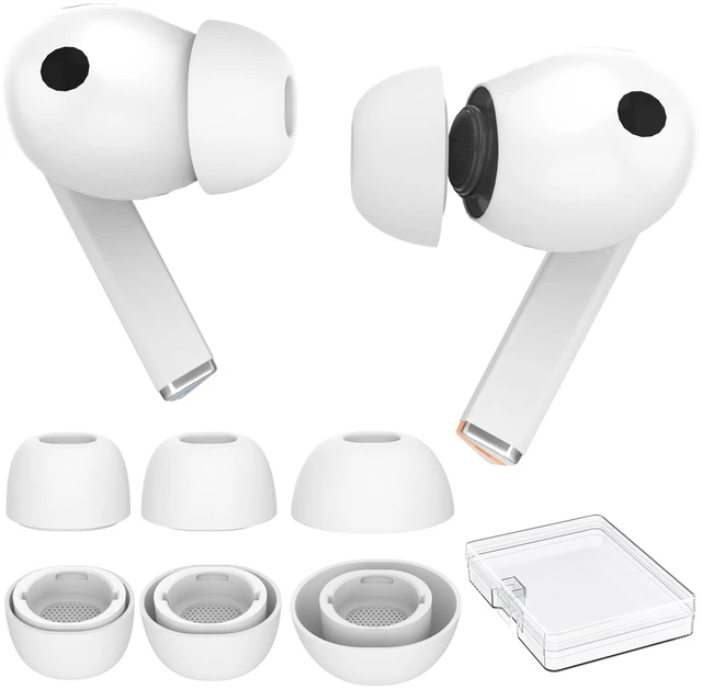 Main image of Ear Tips for Samsung Galaxy Buds4 Pro & Samsung Galaxy Buds3 Pro 3 Pairs S/M/L, Added Storage Box, with Noise Reduction Hole, Built-in Dust Mesh Design, Restore Original, Fits Charging Case