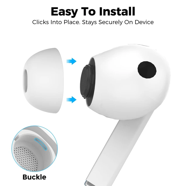 Alt view image 7 of 7 - Ear Tips for Samsung Galaxy Buds4 Pro & Samsung Galaxy Buds3 Pro 3 Pairs S/M/L, Added Storage Box, with Noise Reduction Hole, Built-in Dust Mesh Design, Restore Original, Fits Charging Case