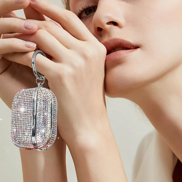 Alt view image 5 of 6 - for AirPods Pro 3 Diamond Case Rhinestone Bling Glitter Crystal Shiny Sparkle Cute for AirPods Pro 3 Cover for Girls Women Wireless Charging Luxury Skin Colour