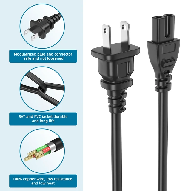 Alt view image 4 of 6 - AC Power Cord for Viking 1700 Peak Amp Portable Jump Starter 57044 57084 57085