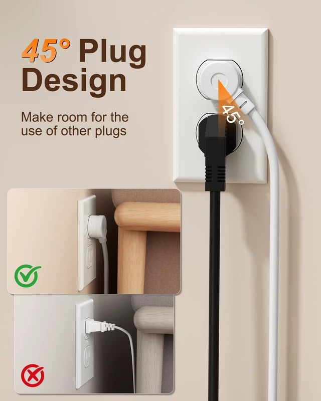 Alt view image 4 of 7 - Travel Power Strip with USB Ports: 40W Desk Power Strips with 2 AC Outlets, 3 USB-C & 2 USB-A Ports, 5Ft Cruise Approved Power Strip Flat Extension Cord for Home, Dorm, Office, Travel Essentials