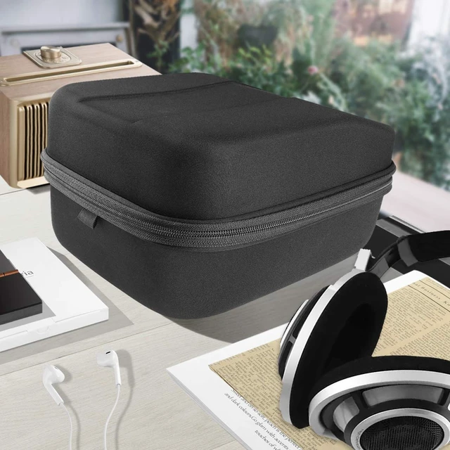 Alt view image 6 of 7 - Shield Case for Large-Sized Over-Ear Headphones, Protective Hard Shell Travel Carrying Bag with Cable Storage, Compatible with Beyerdynamic DT880Pro, AKG K701 (Black)