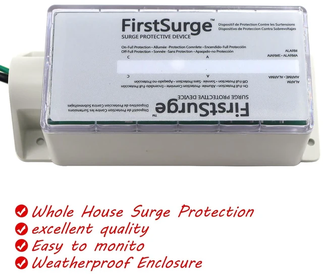 Alt view image 6 of 6 - FS140 Whole House Surge Protection Device 140,000 Amps For use with any brand 120/240V load center, indoor & outdoor rated