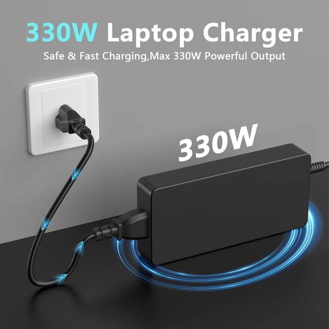 Alt view image 5 of 7 - 330W Charger Compatible with Dell Alienware 16 17 M16 M18 X16 X17 R1 R2 R3 R4 AREA-51M R2 G15 G16 5530 7630 7620 P124F001 P51E001 P120F001 LA330PM190 ADP-330AB
