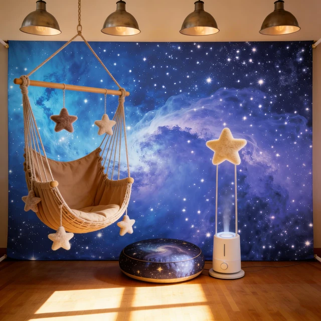 Alt view image 5 of 7 - Space Backdrop Theme Photo Background Birthday Party (Galaxy, 8x6 Ft)