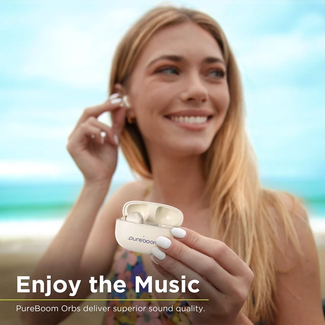 Alt view image 2 of 6 - PureBoom Wireless Earbuds, Bluetooth in-Ear Headphones Fast Charging, Hi-Res Sound, True Wireless Earphones, Stereo Audio, Hands Free Calling, Touch Control, Comfortable Fit
