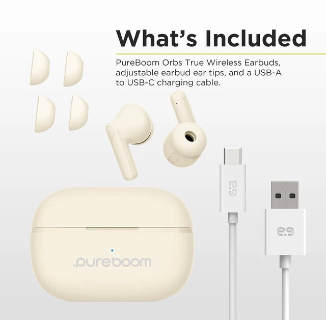 Alt view image 6 of 6 - PureBoom Wireless Earbuds, Bluetooth in-Ear Headphones Fast Charging, Hi-Res Sound, True Wireless Earphones, Stereo Audio, Hands Free Calling, Touch Control, Comfortable Fit