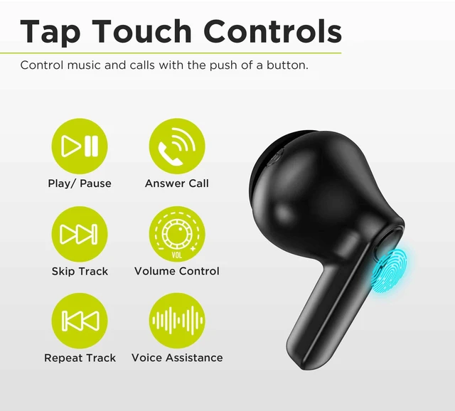 Alt view image 5 of 6 - PureBoom Wireless Earbuds, Bluetooth in-Ear Headphones Fast Charging, Hi-Res Sound, True Wireless Earphones, Stereo Audio, Hands Free Calling, Touch Control, Comfortable Fit