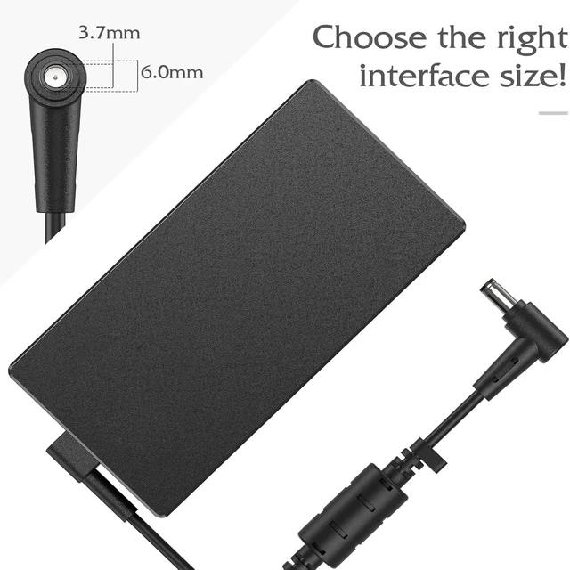 Alt view image 4 of 7 - ASUS 180W AC Adapter Charger for ROG Zephyrus G14 G15 GA502 GA401, TUF Gaming A15-FA506 A17-FA706, Zenbook Pro14 - 20V 9A, 6.0x3.7mm, ADP-180TB H