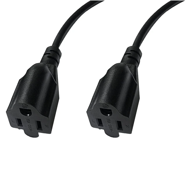 Alt view image 2 of 4 - C14 to Dual NEMA5-15R Y Splitter Power Plug Cord,IEC 320 C14 Male to 2XNEMA5-15R Splitter Power Cable Cord,30cm