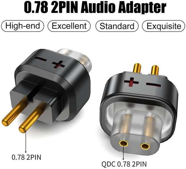 Alt view image 3 of 7 - 0.78 2PIN Male to QDC 2PIN Female Headphone Adapter for 0.78 2PIN Earbuds to QDC Cable Lossless Audio Adaptor for KZ ZSN ZS10 ZSX ZST ZSR AS12 AS16 for TRN BA5 V90 V10 V20 MOONDROP 1 Pair Black