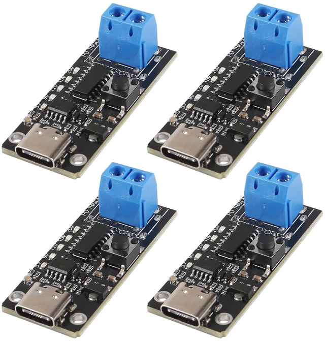 Main image of 4PCS 100W 5A USB-C Fast Charge USB-C PD QC DC 5V 9V 12V 15V 20V Adjustable Voltage Power Trigger Module 5A Type-C Female Input