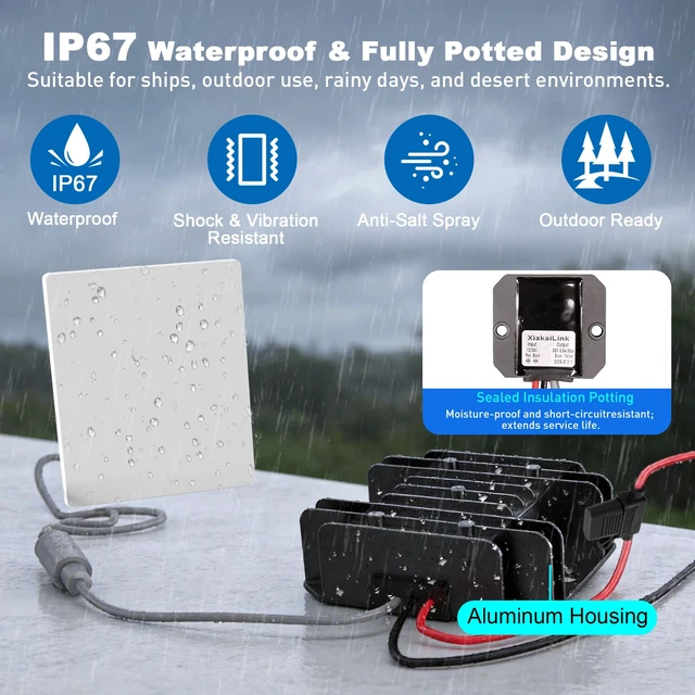 Alt view image 5 of 7 - Starlink-Mini Power Supply, Authentic Starlink Mini Power Adapter 12V,9-28V to 30V 3.5A DC Step Up Converter, Waterproof Shockproof Starlink Mini Accessories for Truck RV Marine Yacht Off-Grid Solar