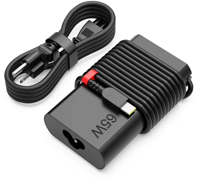 Main image of 65W USB C Laptop Charger, Replacement for Lenovo ThinkPad T14 T14s T15 T16 X1 Carbon Gen 6-12, Yoga, Chromebook, Type C Fast Charging Power Adapter AC Cord