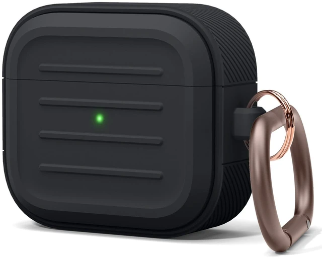 Main image of Armor Case for AirPods 3 Carabiner Included, Supports Wireless Charging, Shock Resistant, Easily Cleaned (Black)