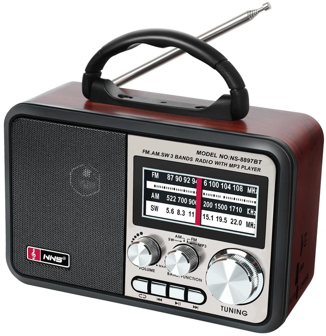Main image of Retro Vintage Radio, Portable AM FM Radios Stereo Speakers USB Charging, Transistor Shortwave Radios Support Bluetooth Speaker,TF Card (Coffee)