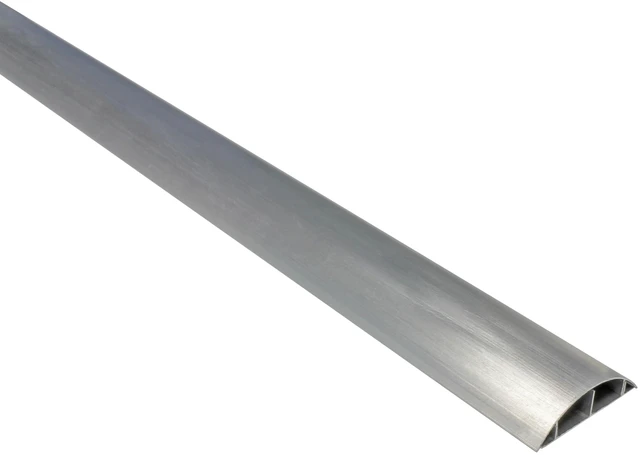 Main image of Metal Cable Shield Cord Cover Outdoor Aluminum Raceway 58 Inch - 0.56" W x 0.43" H Dual Channel - CSX-MET-3 (2 Pack)