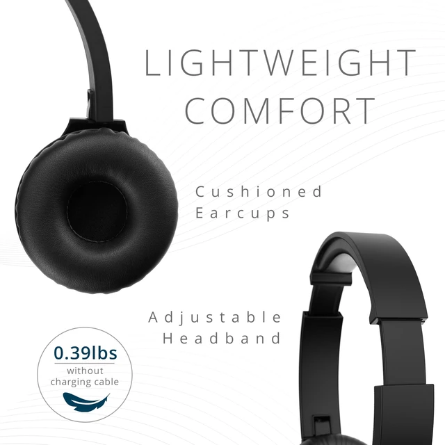 Alt view image 7 of 7 - H950 EQ USB-C/USB-A On-Ear Headset with Noise-Cancelling Mic, Flip-to-Mute, in-Line Controls, Microsoft Teams & Zoom Compatible (K97468WW)