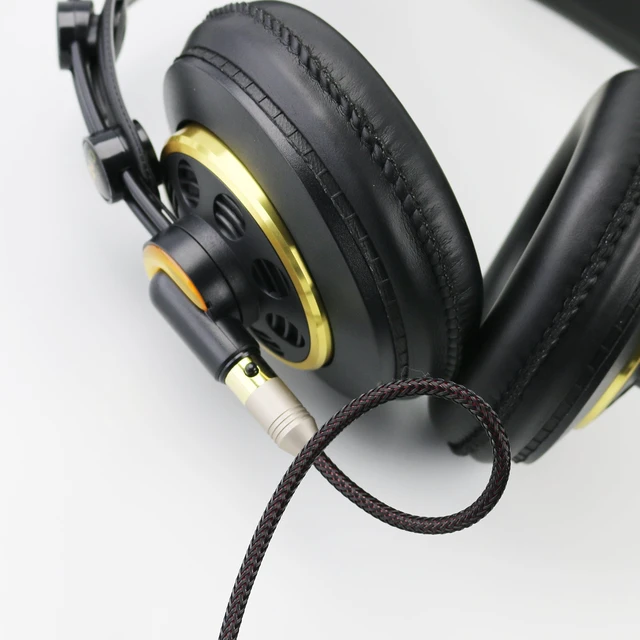 Alt view image 6 of 7 - Replacement Audio Upgrade Cable Compatible with beyerdynamic DT 1990 Pro, DT 1770 Pro Headphone and Compatible with AKG K371, K175, K275, K245, K182, K7XX Headphone 1.6meters/5feet
