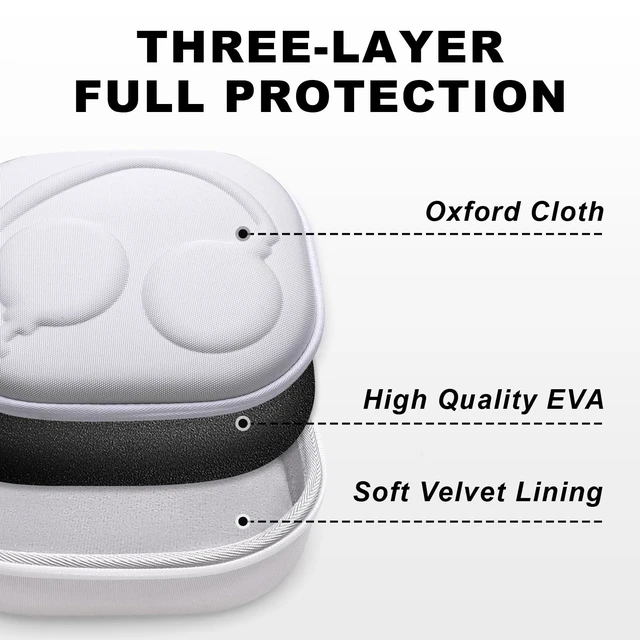 Alt view image 5 of 7 - Hard Case for JBL Headphones, White Compatible with JBL Junior 320/ 320BT/Junior 470NC/JR 460NC/ Tune 520BT 510BT 720BT 770NC 670NC/ Live 670NC 770NC Headphone
