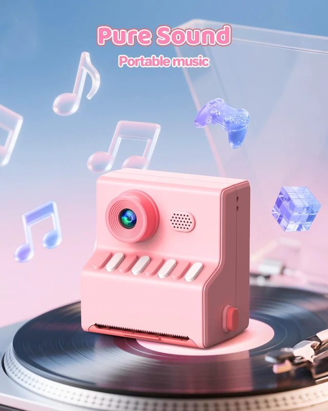 Alt view image 7 of 7 - Kids Camera Instant Print Pink: 32G Instant Print Camera for Kids -1080P HD - Christmas Birthday for Girls Age 3-12 - Ideal Toy for 3 4 5 6 7 8 9 10 11 12 Girls Boys