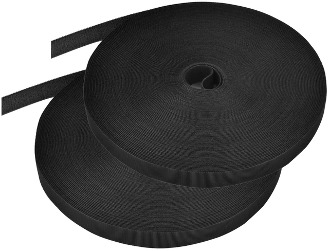 Main image of 300 Ft x 3/5 in, Cut to Any Length, Cable Ties, Wire Ties, Cord Straps Management, Easy to Use, Nylon, Double Sided Hook Loop, Self-Fastening, Reusable, Sturdy, for Office, Home, Black