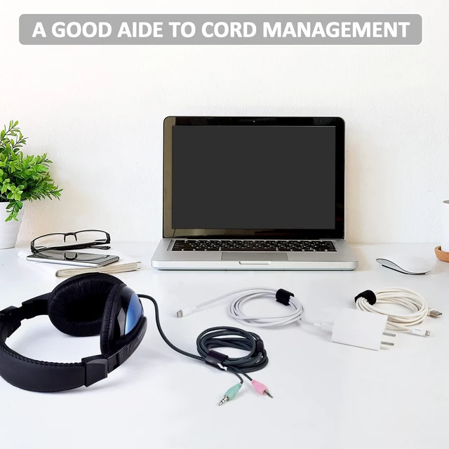 Alt view image 5 of 7 - 300 Ft x 3/5 in, Cut to Any Length, Cable Ties, Wire Ties, Cord Straps Management, Easy to Use, Nylon, Double Sided Hook Loop, Self-Fastening, Reusable, Sturdy, for Office, Home, Black