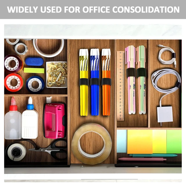 Alt view image 7 of 7 - 300 Ft x 3/5 in, Cut to Any Length, Cable Ties, Wire Ties, Cord Straps Management, Easy to Use, Nylon, Double Sided Hook Loop, Self-Fastening, Reusable, Sturdy, for Office, Home, Black