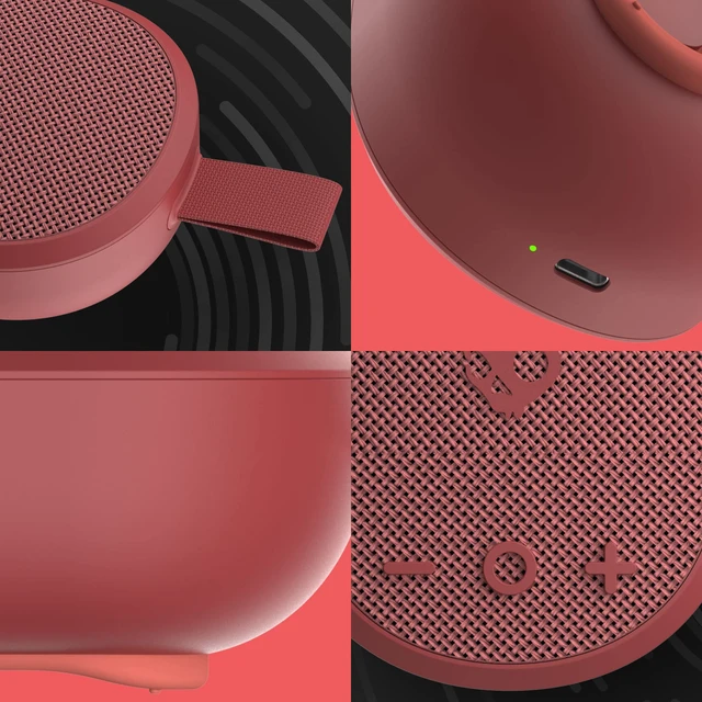 Alt view image 6 of 7 - Ounce Wireless Bluetooth Speaker - IPX7 Waterproof Mini Portable Speaker with 16 Hour Battery, Downward Firing Passive Radiator, and Ballistic Nylon Carry Strap