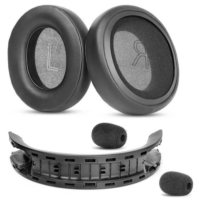 Alt view image 4 of 6 - Ear Pads for Microsoft Xbox Wireless (2024 Version)/Wired Headset (Xbox X S, Xbox One) Replacement Cushions Headband with Protein Leather Covers-Black