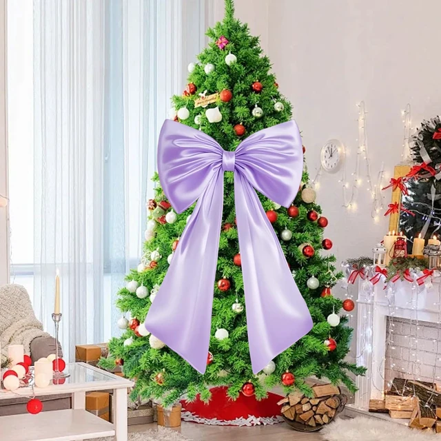 Alt view image 5 of 7 - Large Bow Decor for Room, Large Purple Bow Birthday Party Backdrop, Wall and Door Decorations for Birthday, Wedding, Bridal Shower, Coquette Theme (Purple)