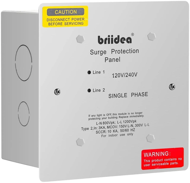 Main image of Whole House Surge Protector, Type 2 Single Phase 120/240 Volt Panel Whole House Surge Protection, Light Commercial/Residential Grade, in NEMA 1 Enclosure
