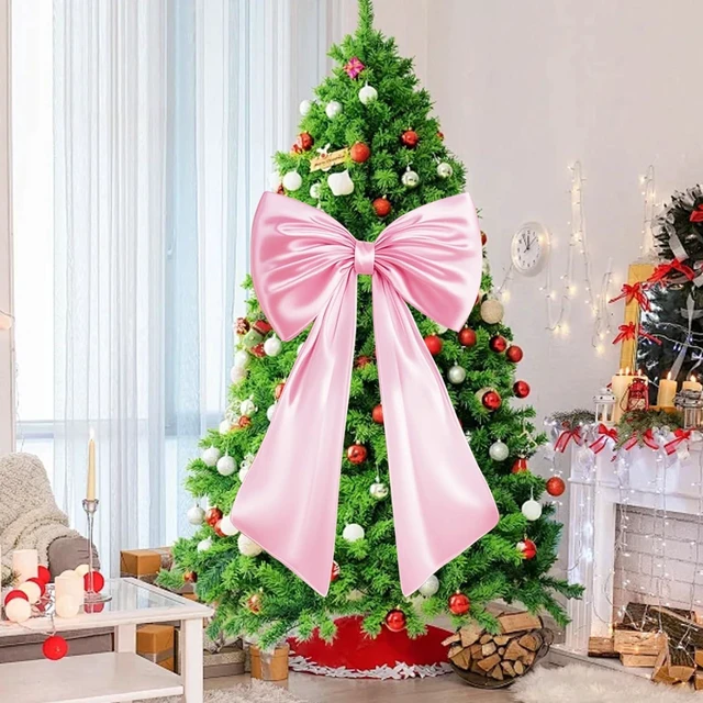 Alt view image 5 of 7 - Large Bow Decor for Room, Large Pink Bow Birthday Party Backdrop, Wall and Door Decorations for Birthday, Wedding, Bridal Shower, Coquette Theme (Pink)
