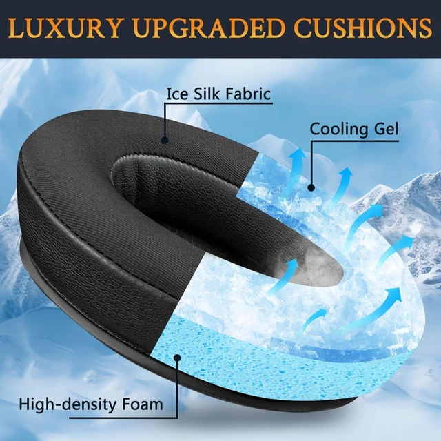 Alt view image 4 of 7 - Cooling Earpads for Sennheiser HD280 (Pro) - Black for HD280/HD280-13/HD280-Pro/HD281, HMD280/HMD280 Pro/HMD280-13/HMD281/HMD281 Pro Headphones
