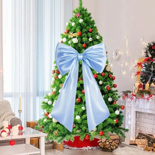 Alt view image 5 of 7 - Large Bow Decor for Room, Large Blue Bow Birthday Party Backdrop, Wall and Door Decorations for Birthday, Wedding, Bridal Shower, Coquette Theme (Blue)