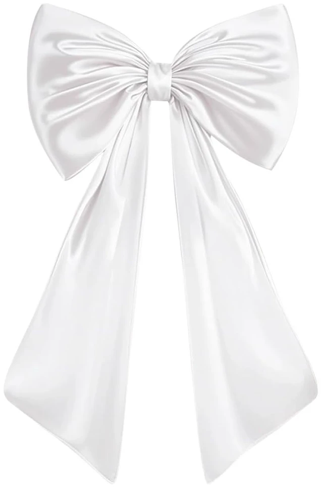 Main image of Large Bow Decor for Room, Large White Bow Birthday Party Backdrop, Wall and Door Decorations for Birthday, Wedding, Bridal Shower, Coquette Theme (White)